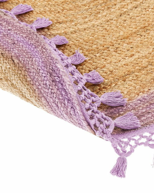 Szőnyeg ⌀ 140 cm Marty (bézs + lila)