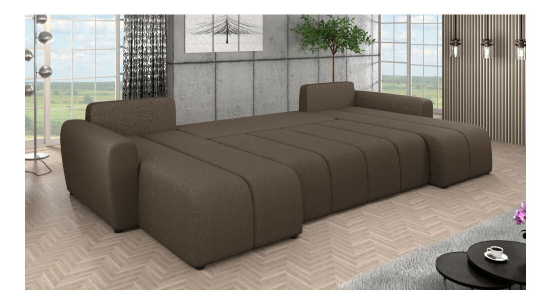 Kutna garnitura Delia (smeđa)