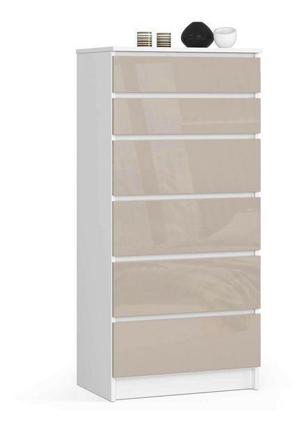 Comodă Kalista III (cappuccino lucios)