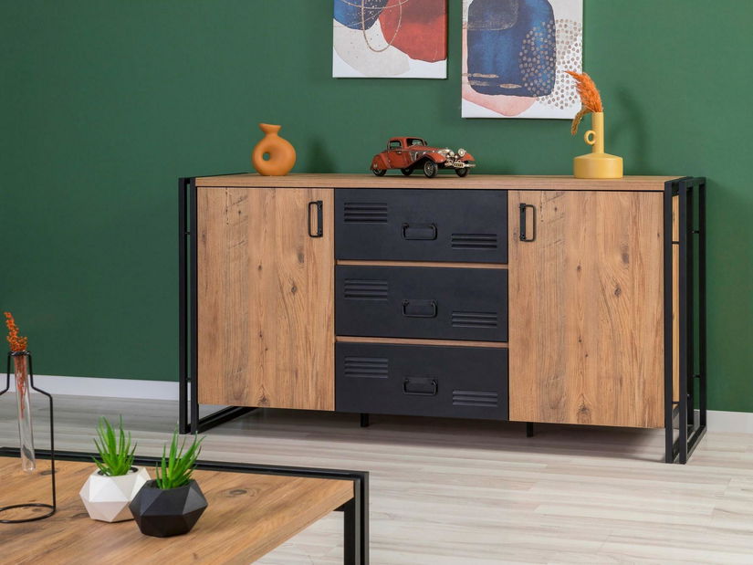 Set mobilier living Cosmopolitan 26 (atlantic pin + negru)