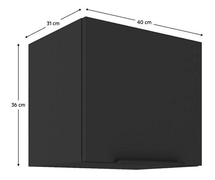 Horná kuchynská skrinka Sobera 40 GU 36 1F (čierna) 