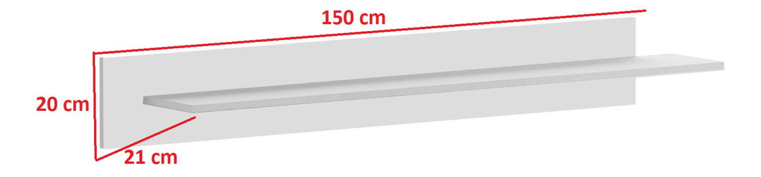 Poliță Jarama P01 (Alb + alb ultralucios)