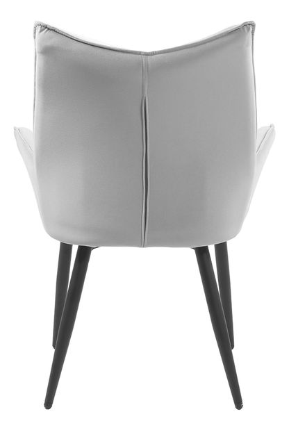 Fotoliu de sufragerie Chromit (gri + negru)