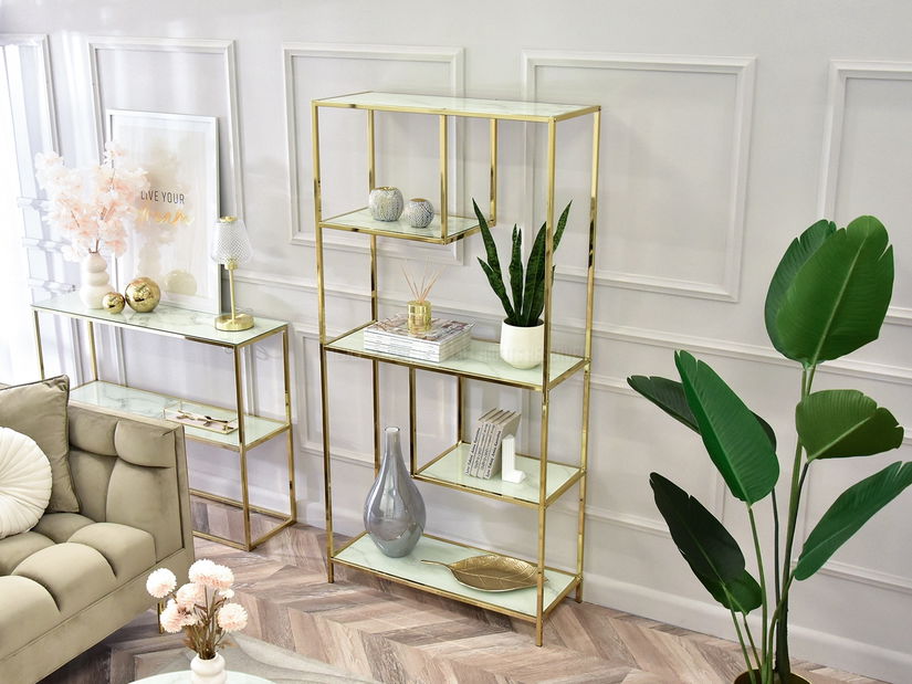 Raft Crips (marmură albă + auriu)