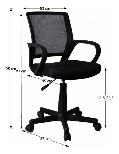 Irodai forgószék Aberfeldy (fekete)