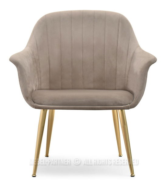 Fotelja Osmol F (bež + zlatna)