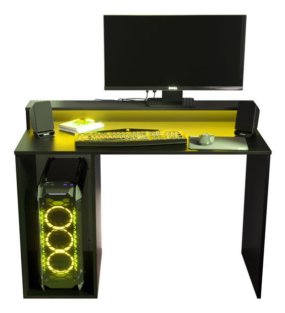 Masă PC pentru gaming Garrick 2 (negru) (cu iluminat LED RGB)