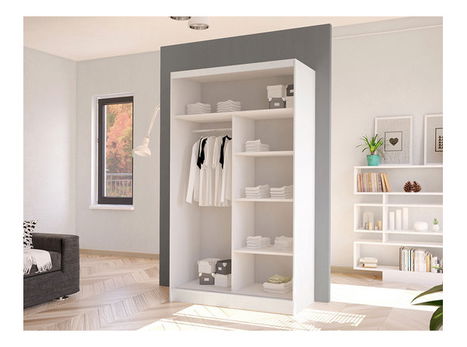 Ormar za garderobu Master III (crna + bijela)