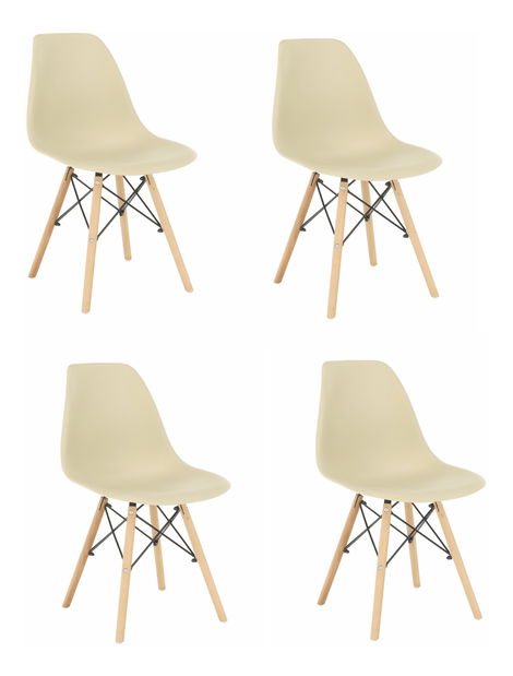 Set 4 buc. scaune sufragerie Cisi 3 (capuccino) *vânzare