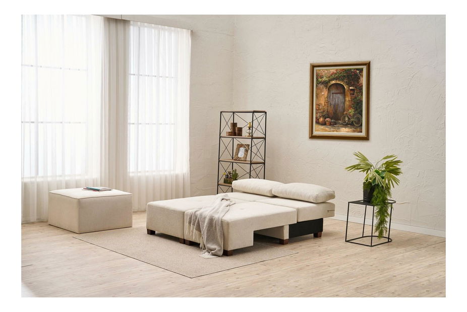 Canapea extensibilă Perenilla C (Crem + Nuc)