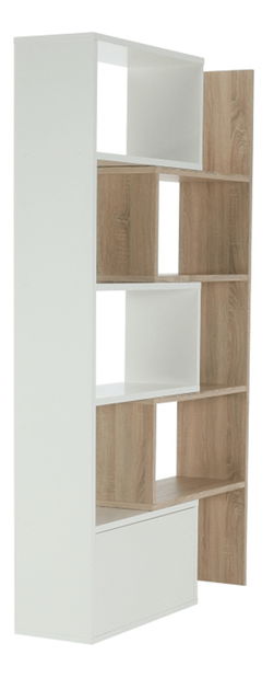 Polcos szekrény Unwest (fehér + sonoma tölgy)