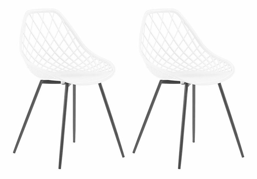 Set 2 ks. jedálenských stoličiek CANOR (biela)