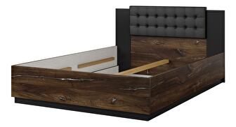 Pat matrimonial 140 cm Signat Typ30 (stejar flagstaff + negru mat)