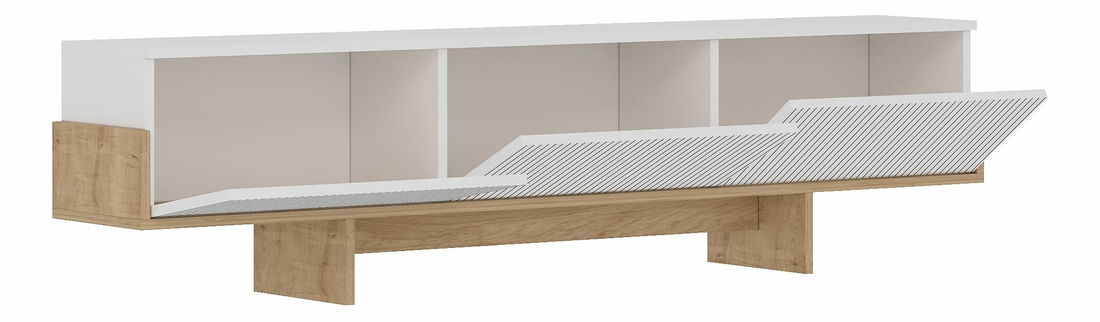 TV skrinka Hega (biela + dub zafírový)