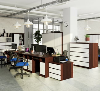 Masa PC Aziza (wenge + alb) *vânzare stoc