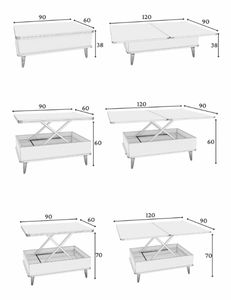 Konferenčný stolík Dia (biela)
