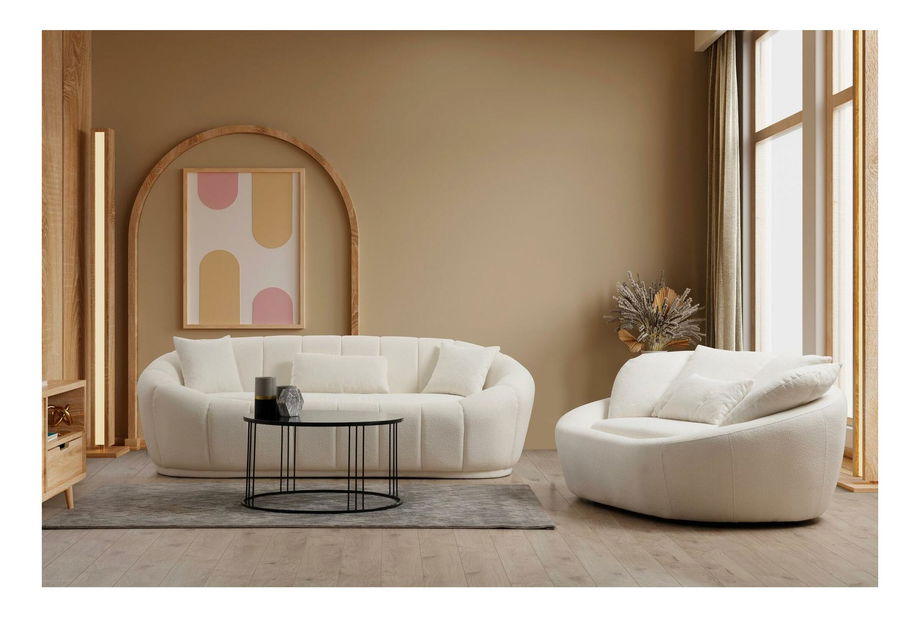 Canapea două locuri Midylano (Crem)