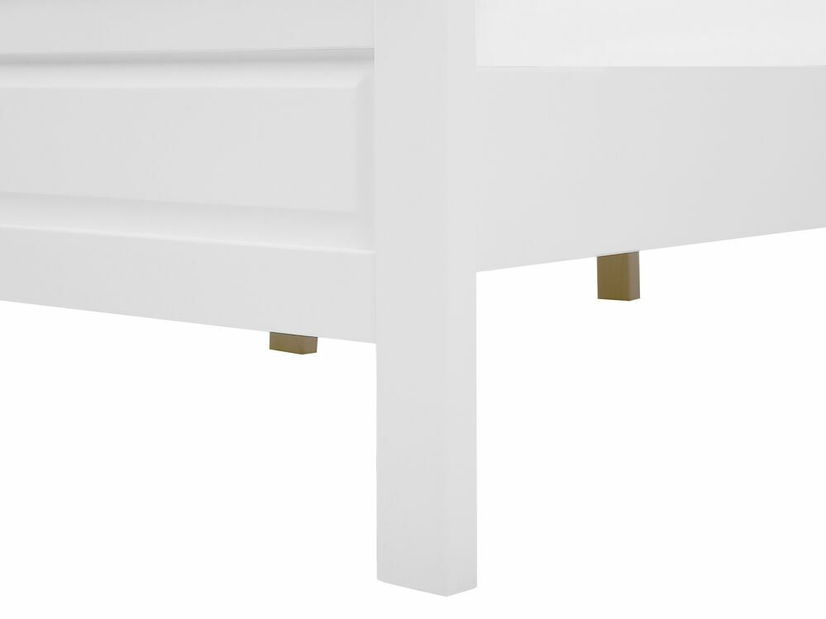 Franciaágy 140 cm Ortega Bonell (világosszürke) (ágyráccsal és matraccal, és tárolóhellyel) (LED világítással)