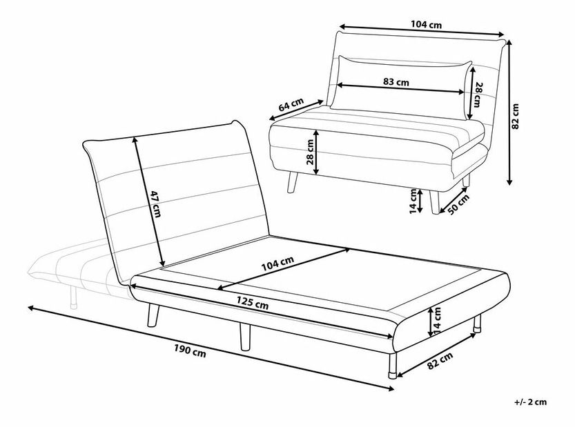 Sofa Strib (plava)