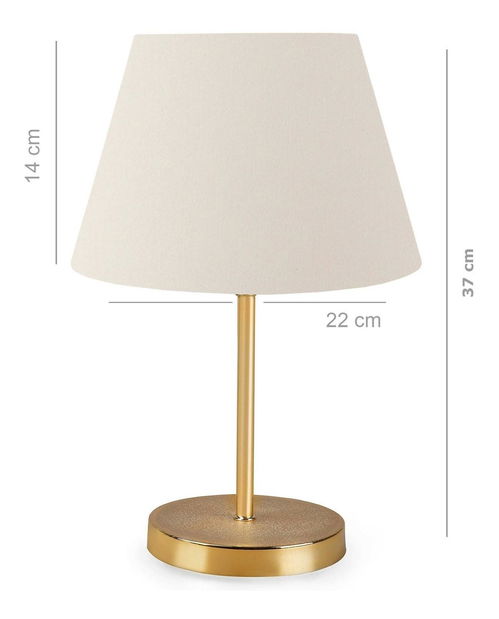 Lampă de masă Astalasso 1 (alb crem + Auriu)