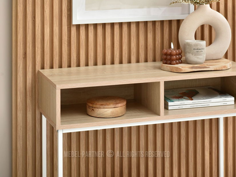 Konzolni stolić Frey (sonoma + bijela)