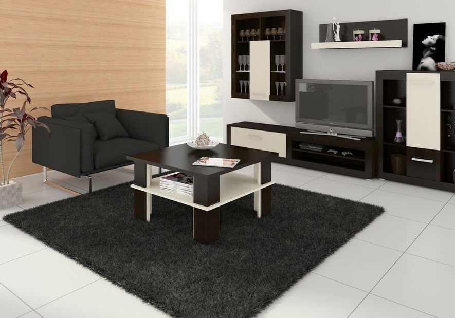 Konferenčný stolík Futura 1 (wenge + krém)