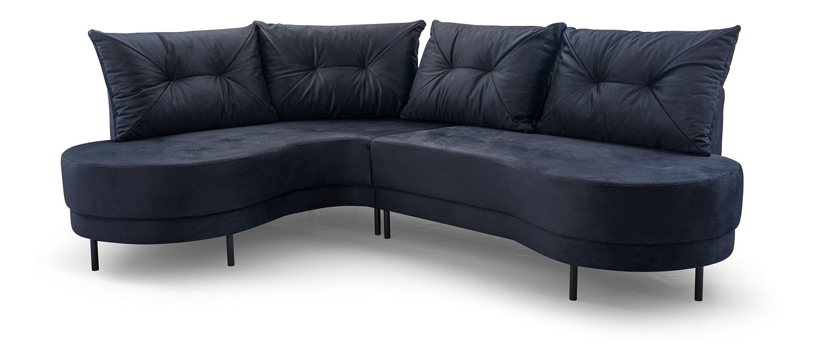 Rohová sedačka Aida (čierna) (L)