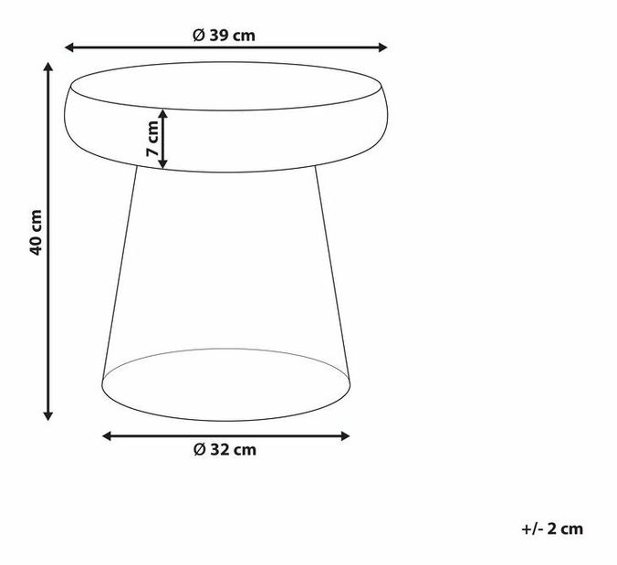 Pomoćni stolić Cora (siva)