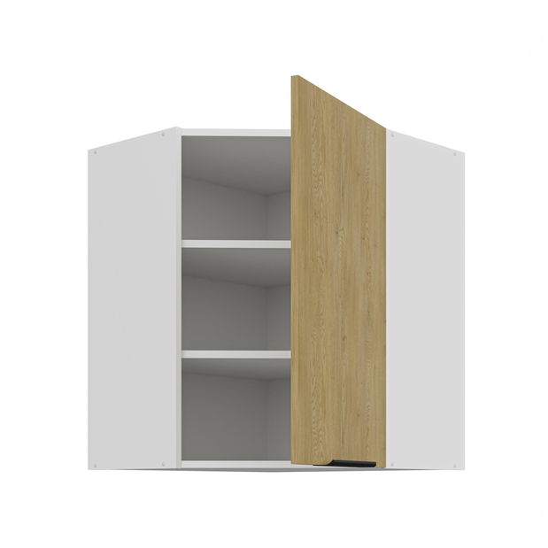 Dulap superior de bucătărie de colț Carminia 60x60 GN-72 1F (45) (stejar cremona + alb)