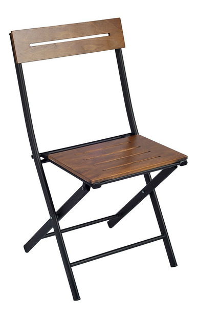 Set masă scaune de grădină (3 buc) Bonita (nuc + Negru) *vânzare stoc