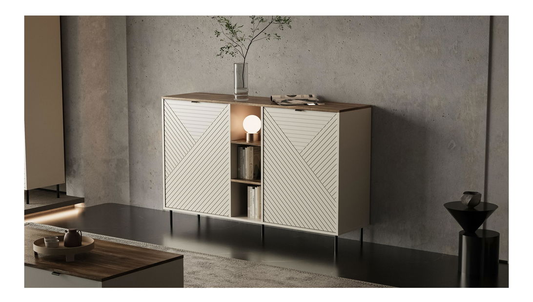 Regál Eliminados 2 (kasmír + tölgy castello) 