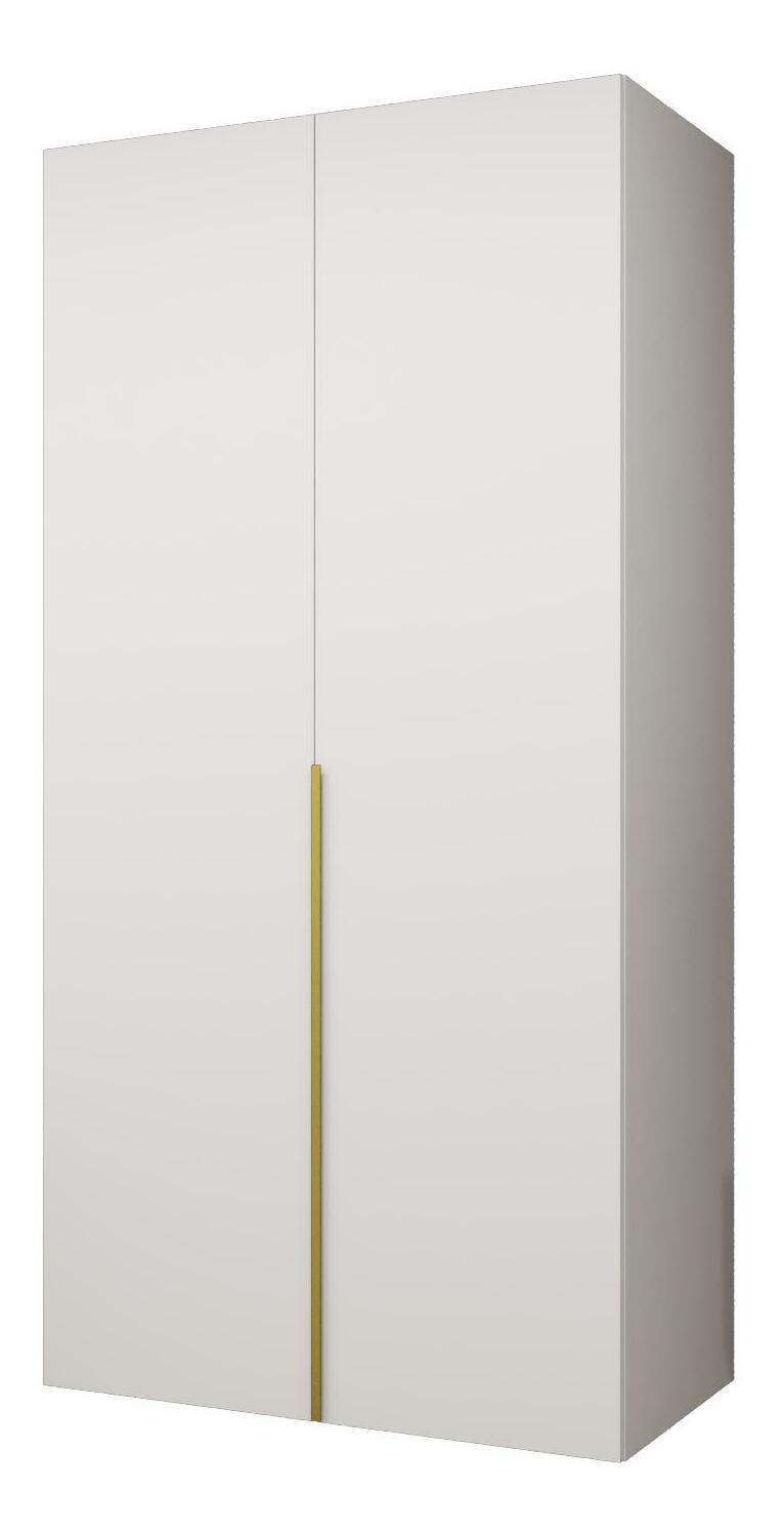 Dulap de haine 100 cm Alice 1 (alb + Auriu)