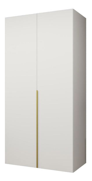 Ruhásszekrény 100 cm Alice 1 (fehér + arany)