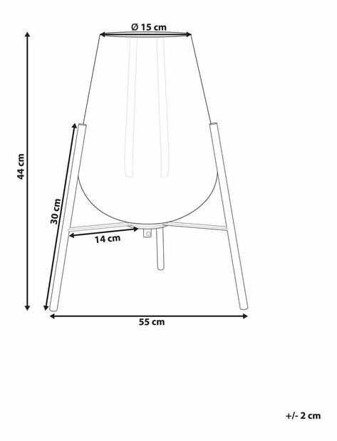 Stolná lampa Menza (zlatistá)