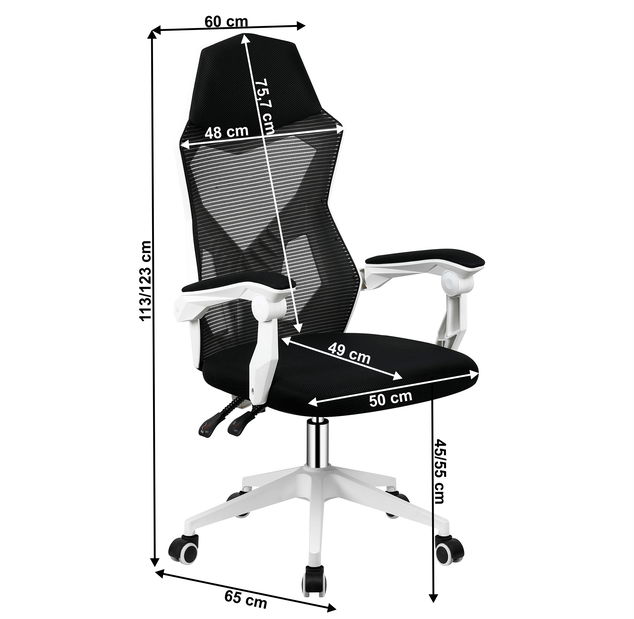 Fotoliu birou Yuky (negru)