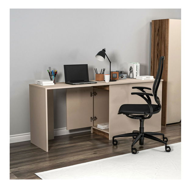 PC stolík Pelavi 1 (orech svetlý + béžová) 