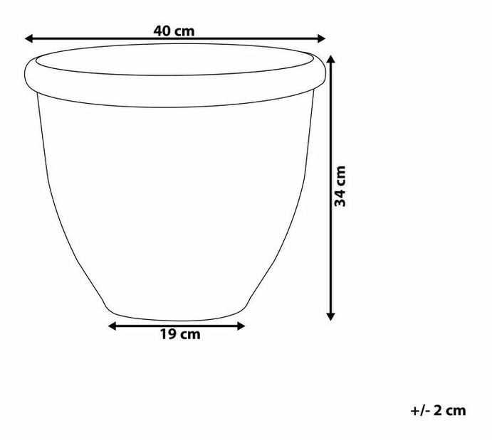 Posuda za cvijeće TEMORA 34x40x40 cm (stakloplastika) (smeđa)