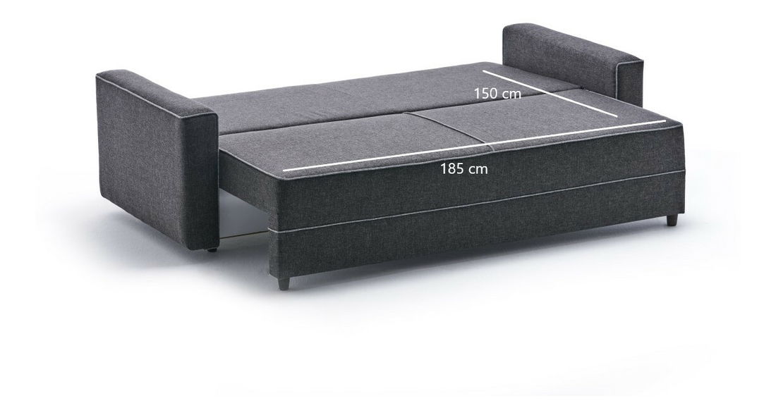 Canapea Canapea trei locuri Emilie (Antracit)