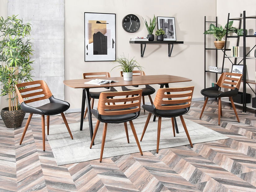 Stolička Kian (orech tmavý + orech)