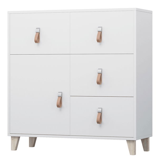 Comodă Famira 4S1D (Alb)