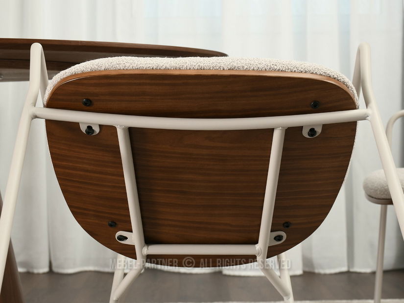 Stolička Február (orech + sivá)