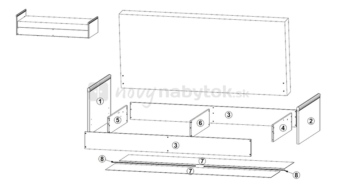 Jednolôžková posteľ 90 cm BRW POP KLOZ/90