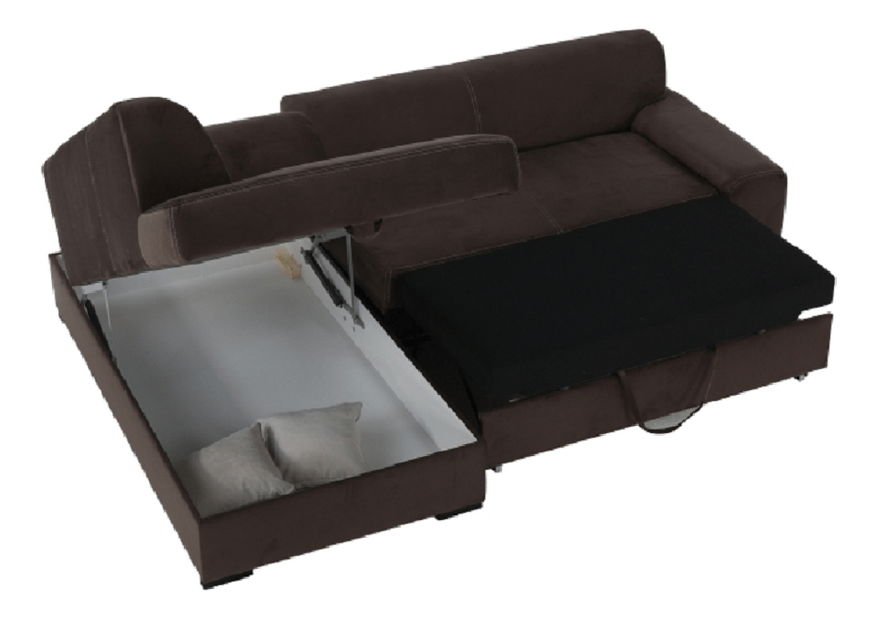 Rohová sedačka Milenna (hnedá) (L)