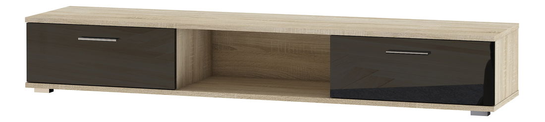 TV asztal Silena (szonoma tölgy + fényes fekete)