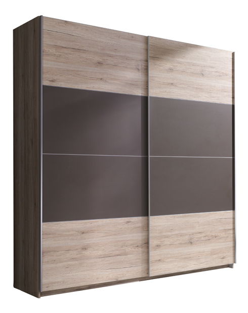 Šatníková skriňa Benson Typ 16 (san remo svetlý + láva)