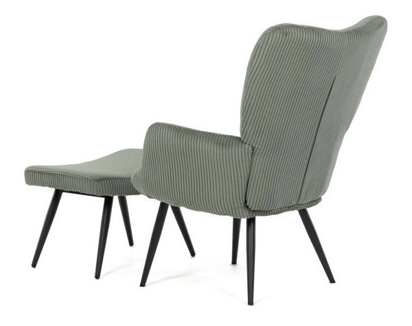 Fotoliu cu taburet Laruigo (verde)
