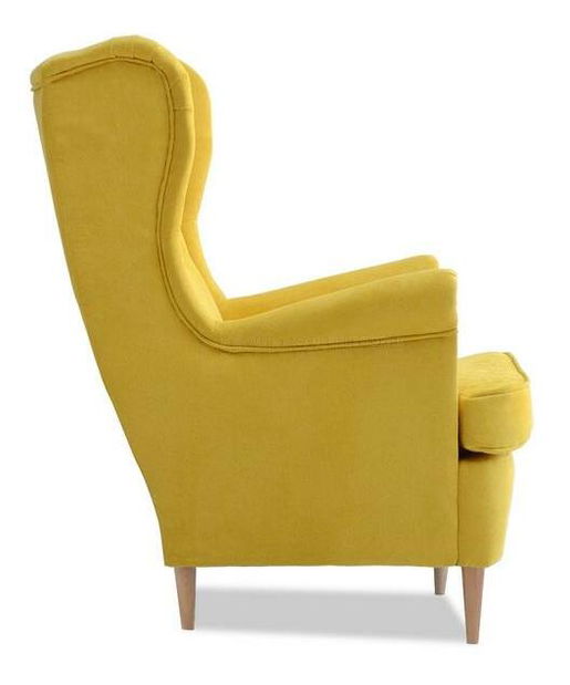 Relaxačné kreslo Margis (žltá + buk)