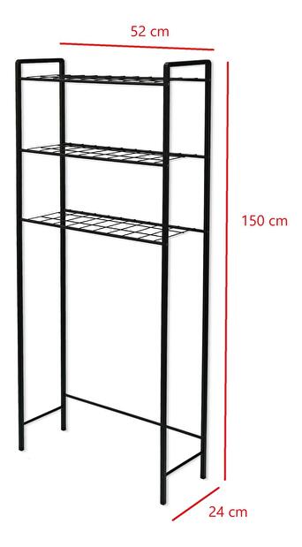 Polica do kúpelne Kodati (čierna) 