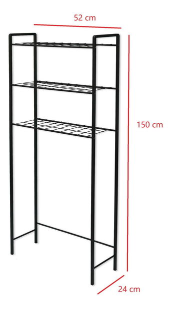 Polica za kupaonicu Kodati (crna)