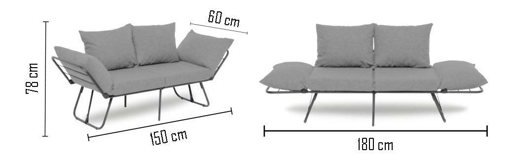 Dvosjed Verve 2 (svijetlosiva)